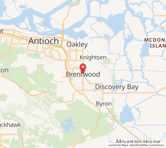 Map of Brentwood, California