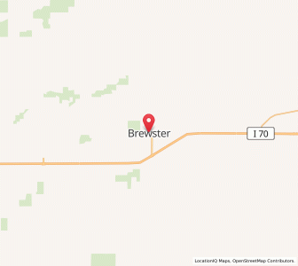Map of Brewster, Kansas