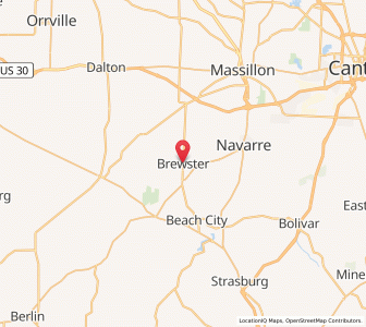 Map of Brewster, Ohio