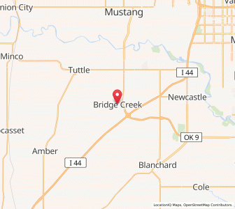 Map of Bridge Creek, Oklahoma