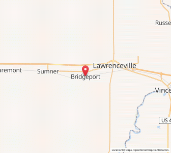 Map of Bridgeport, Illinois