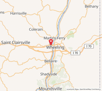 Map of Bridgeport, Ohio