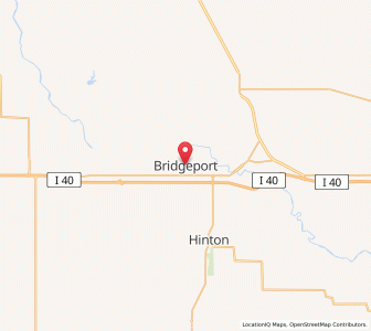 Map of Bridgeport, Oklahoma