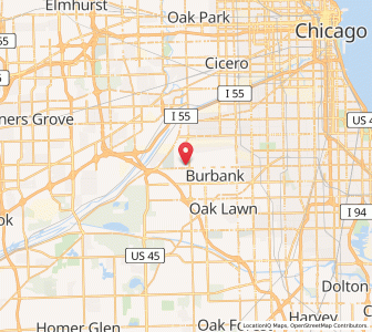 Map of Bridgeview, Illinois