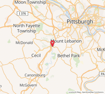 Map of Bridgeville, Pennsylvania