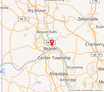 Map of Bridgewater, Pennsylvania