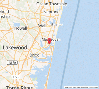 Map of Brielle, New Jersey