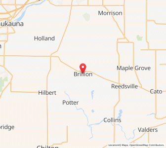 Map of Brillion, Wisconsin