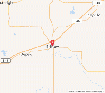 Map of Bristow, Oklahoma