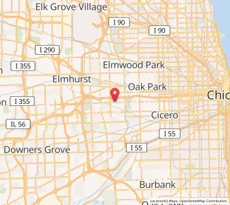 Map of Broadview, Illinois