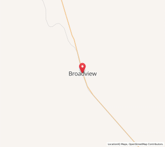 Map of Broadview, Montana