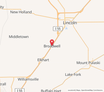 Map of Broadwell, Illinois