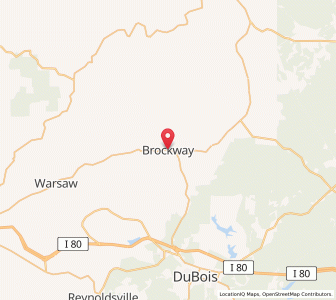 Map of Brockway, Pennsylvania