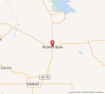 Map of Broken Bow, Oklahoma