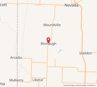 Map of Bronaugh, Missouri