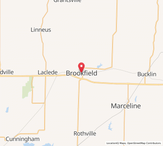 Map of Brookfield, Missouri