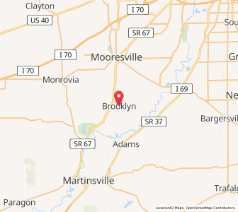 Map of Brooklyn, Indiana