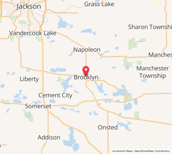 Map of Brooklyn, Michigan