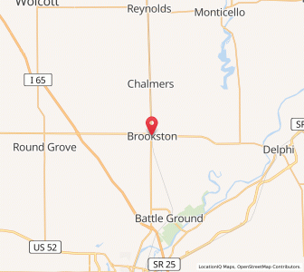 Map of Brookston, Indiana