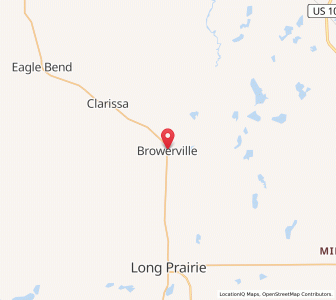 Map of Browerville, Minnesota
