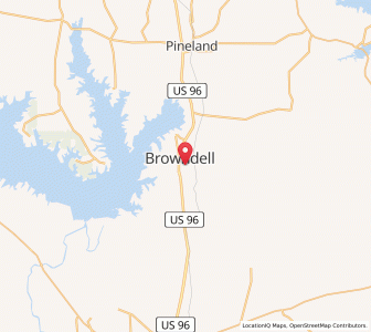 Map of Browndell, Texas
