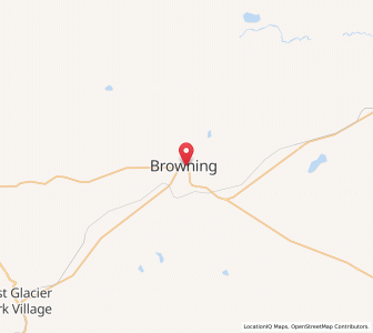 Map of Browning, Montana