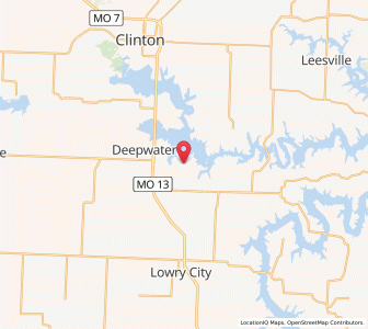 Map of Brownington, Missouri