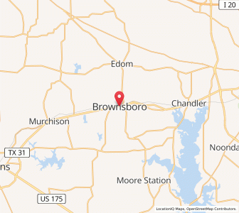 Map of Brownsboro, Texas