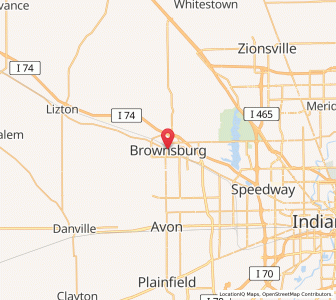 Map of Brownsburg, Indiana