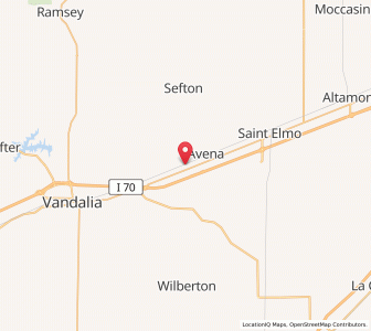 Map of Brownstown, Illinois