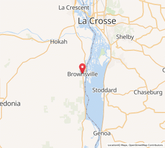 Map of Brownsville, Minnesota