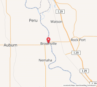 Map of Brownville, Nebraska