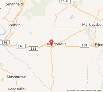 Map of Bruceton Mills, West Virginia