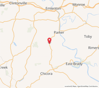 Map of Bruin, Pennsylvania