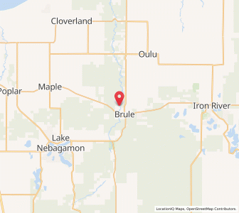 Map of Brule, Wisconsin