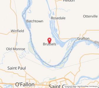 Map of Brussels, Illinois