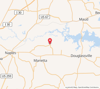 Map of Bryans Mill, Texas