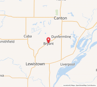 Map of Bryant, Illinois