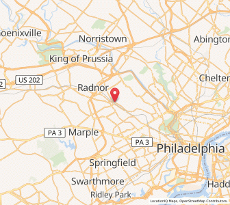 Map of Bryn Mawr, Pennsylvania