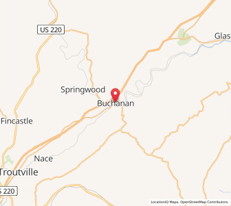 Map of Buchanan, Virginia