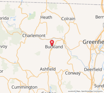 Map of Buckland, Massachusetts