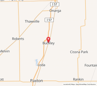 Map of Buckley, Illinois