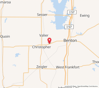 Map of Buckner, Illinois