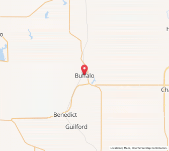 Map of Buffalo, Kansas