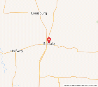 Map of Buffalo, Missouri