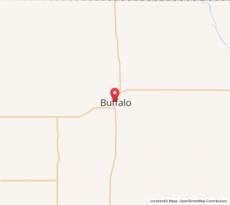 Map of Buffalo, Oklahoma