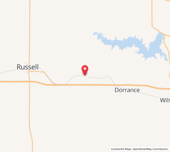 Map of Bunker Hill, Kansas