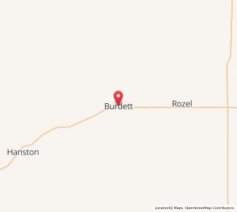 Map of Burdett, Kansas