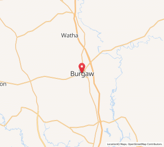Map of Burgaw, North Carolina