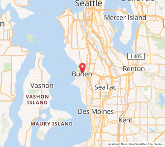 Map of Burien, Washington